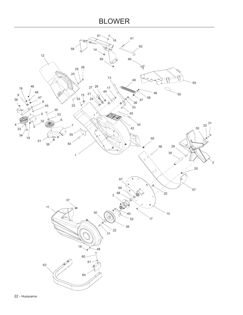 Blower | Dixon 966 004901 User Manual | Page 22 / 28