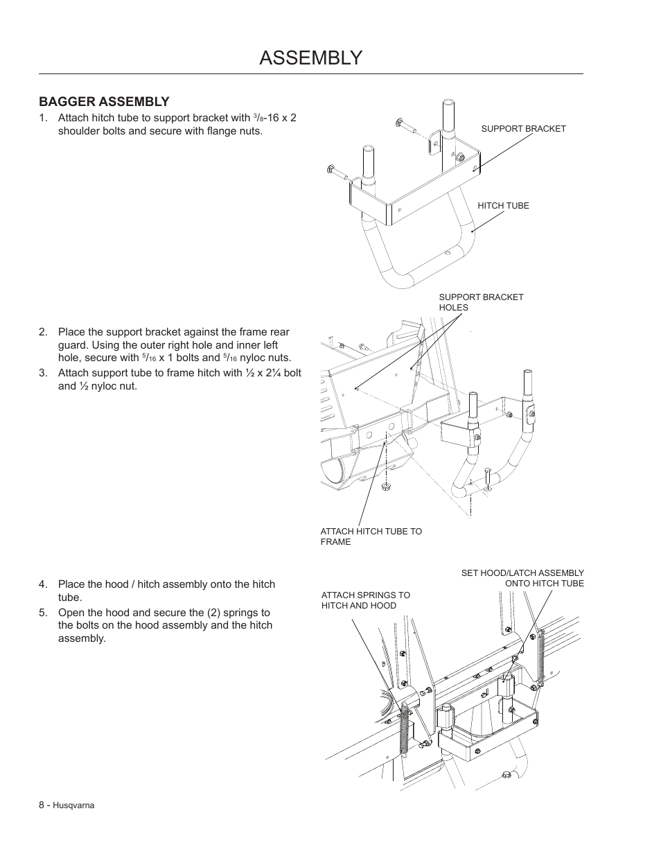 Assembly, Bagger assembly | Dixon 966 004901 User Manual | Page 8 / 28