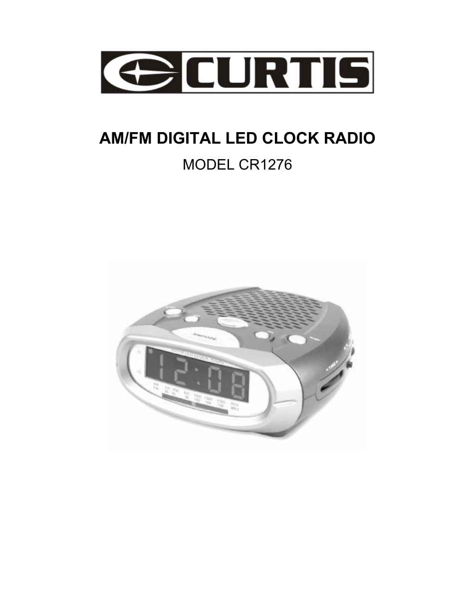 Curtis CR1276 User Manual | 8 pages