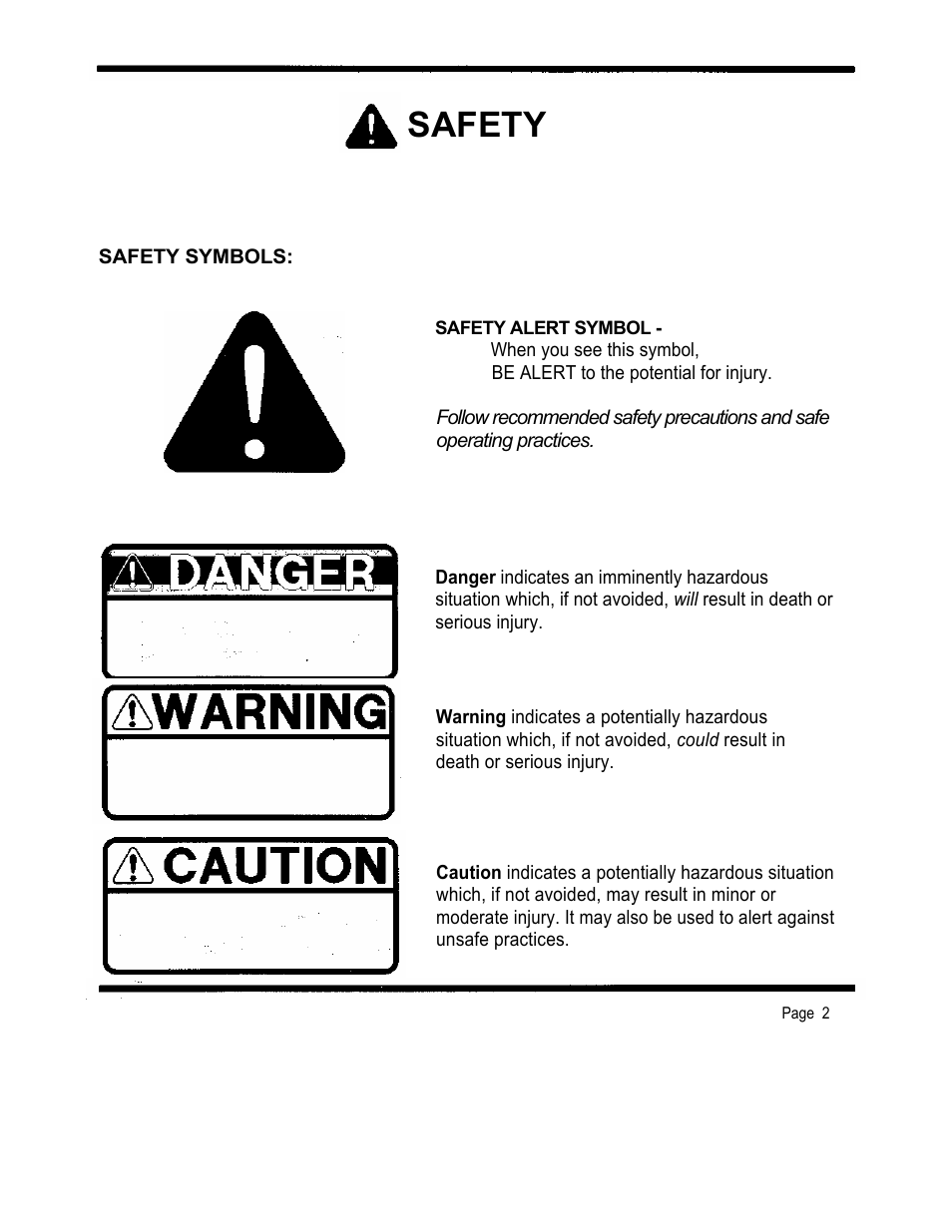 Safety | Dixon 2301 User Manual | Page 5 / 42