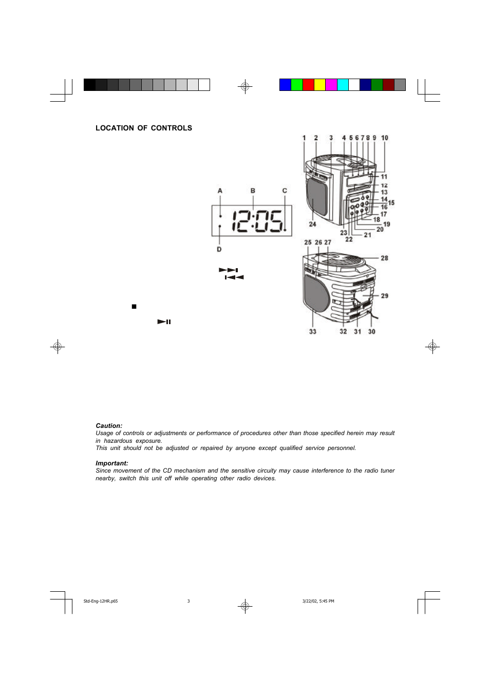 Curtis CR4940 User Manual | Page 2 / 5