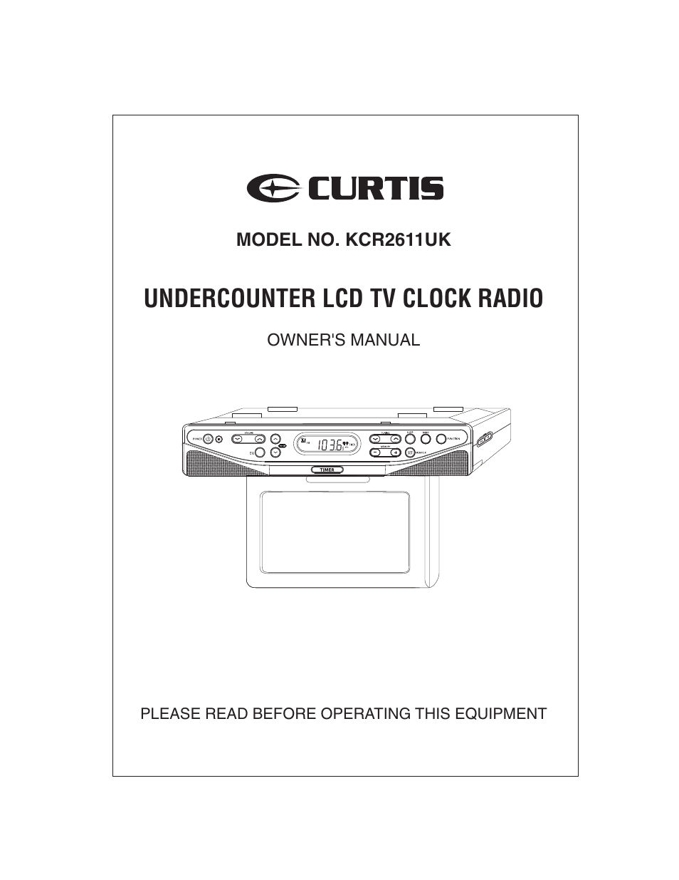 Curtis KCR2611UK User Manual | 15 pages