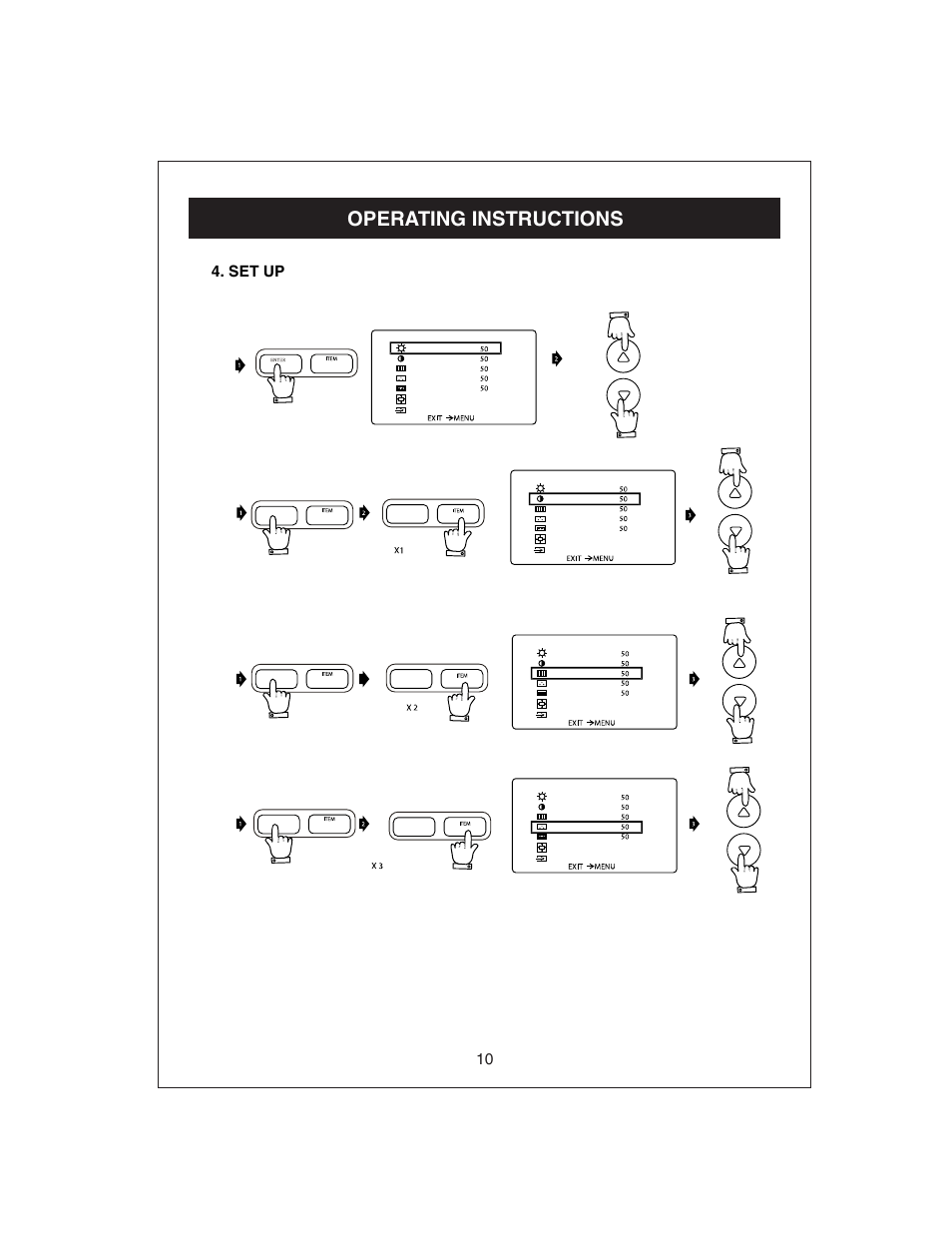 Operating instructions, Set up | Curtis KCR2611UK User Manual | Page 11 / 15