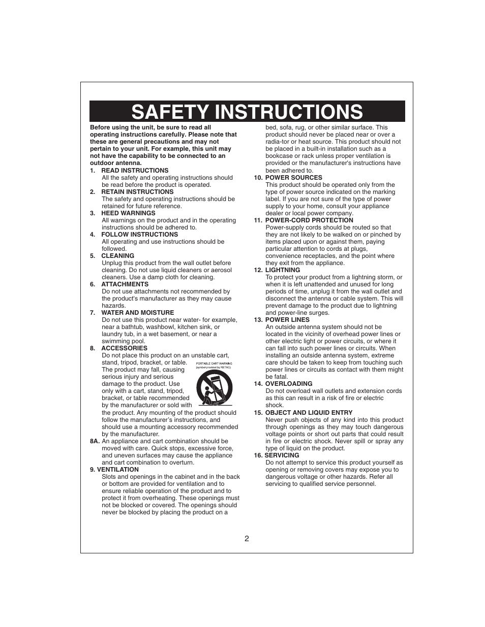 Safety instructions | Curtis KCR2611UK User Manual | Page 3 / 15