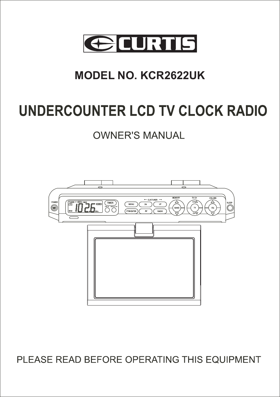 Curtis KCR2622UK User Manual | 17 pages