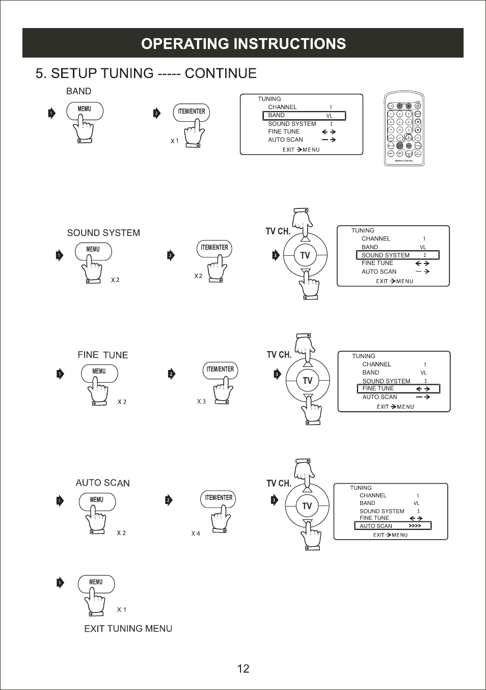 Band sound system | Curtis KCR2622UK User Manual | Page 13 / 17