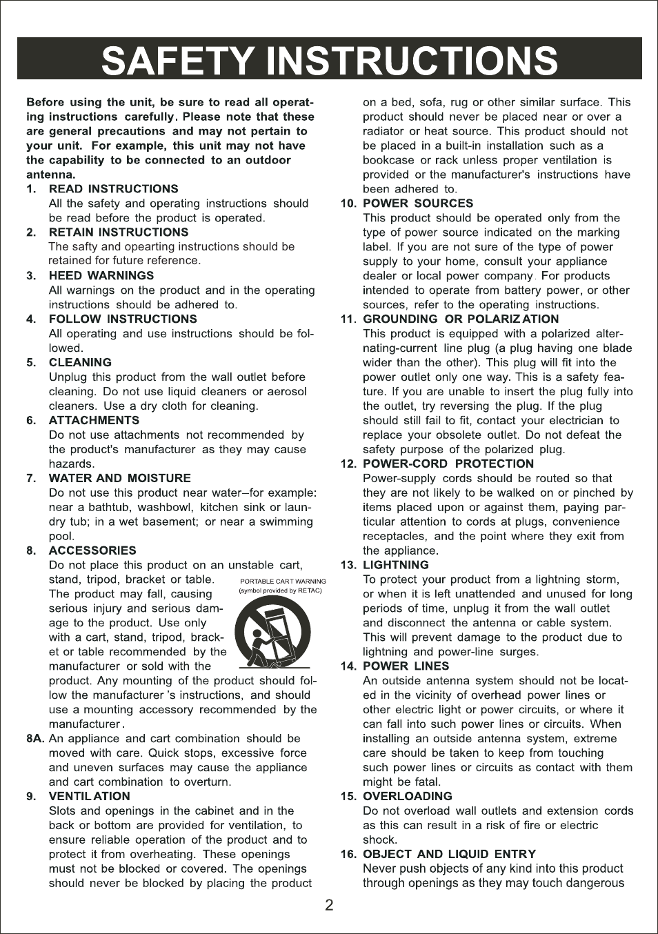 Curtis KCR2622UK User Manual | Page 3 / 17