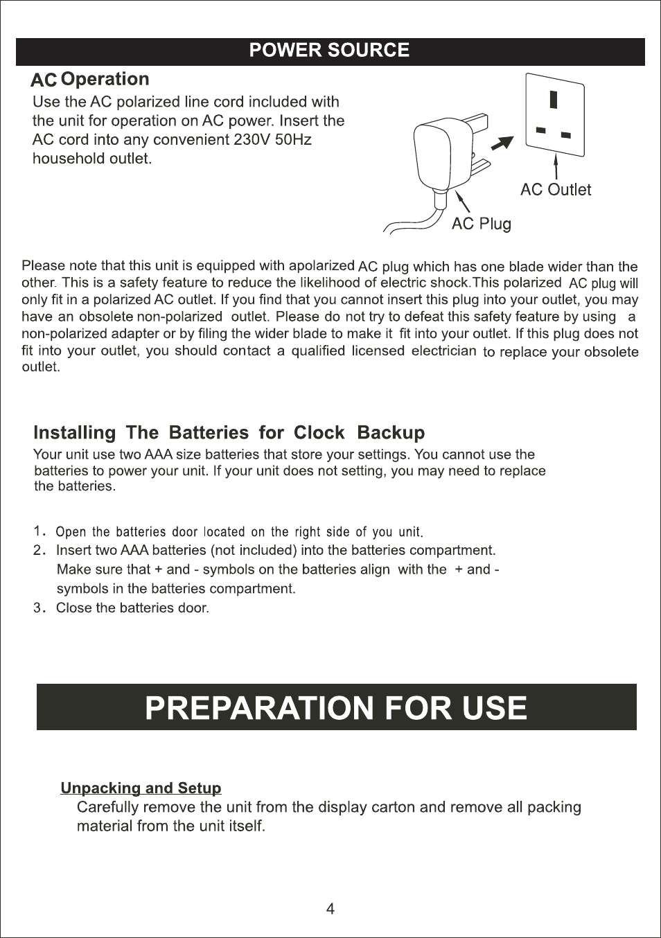 Curtis KCR2622UK User Manual | Page 5 / 17