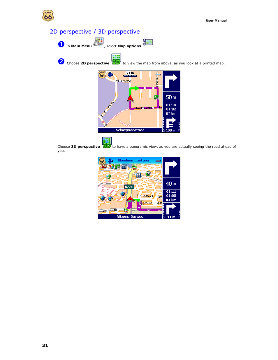 2d perspective / 3d perspective | Curtis GPD359 User Manual | Page 31 / 71