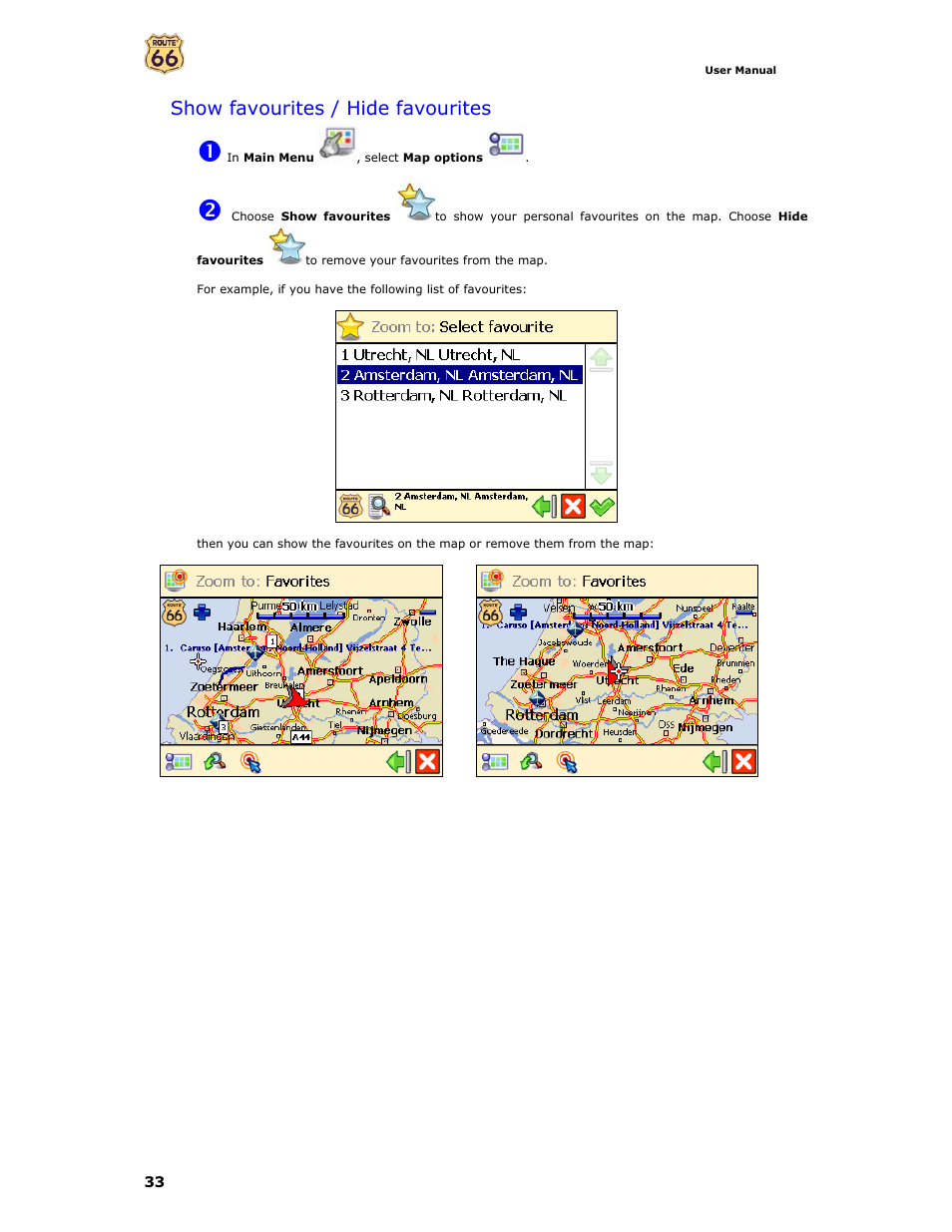 Show favourites / hide favourites | Curtis GPD359 User Manual | Page 33 / 71