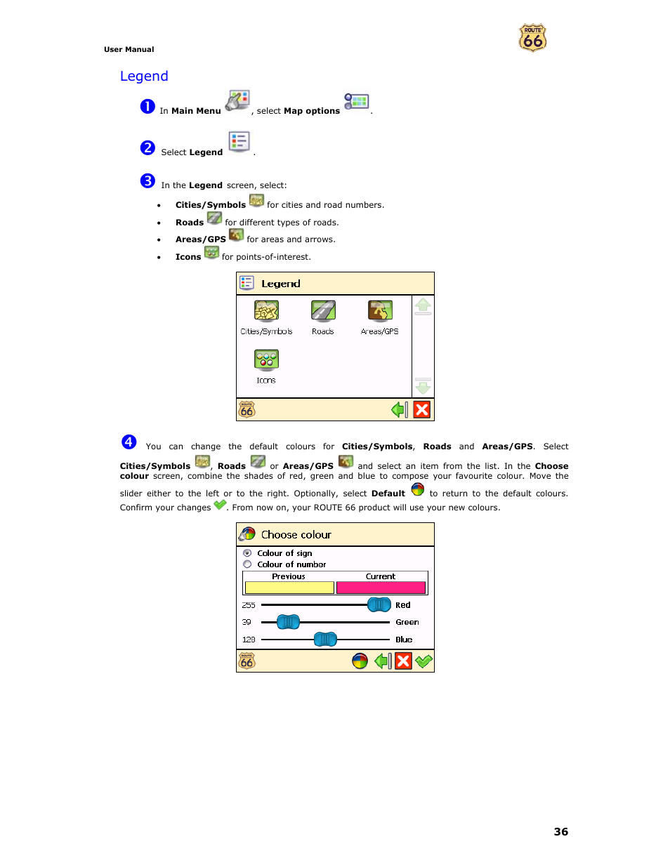 Legend | Curtis GPD359 User Manual | Page 36 / 71