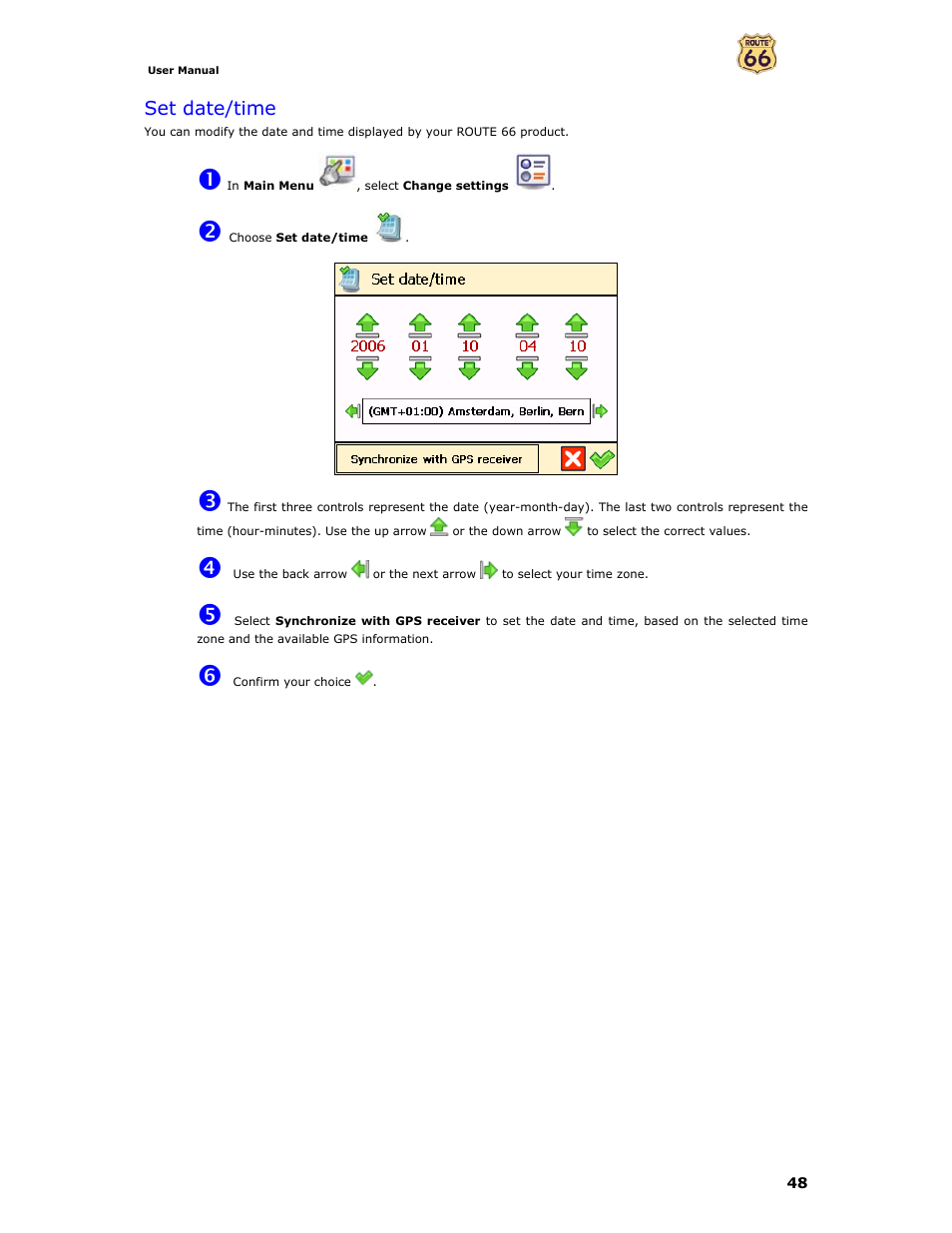 Set date/time | Curtis GPD359 User Manual | Page 48 / 71