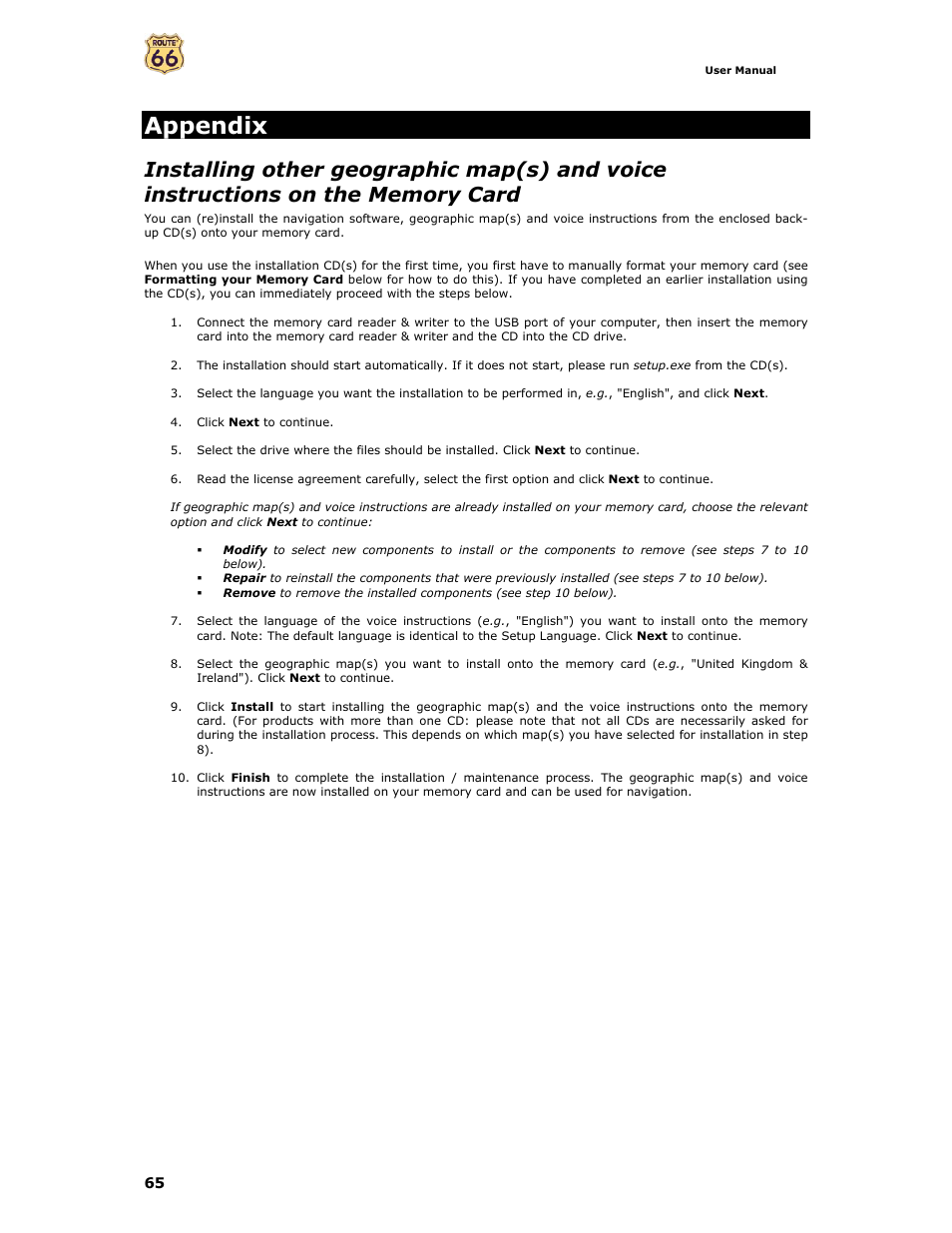 Appendix | Curtis GPD359 User Manual | Page 65 / 71