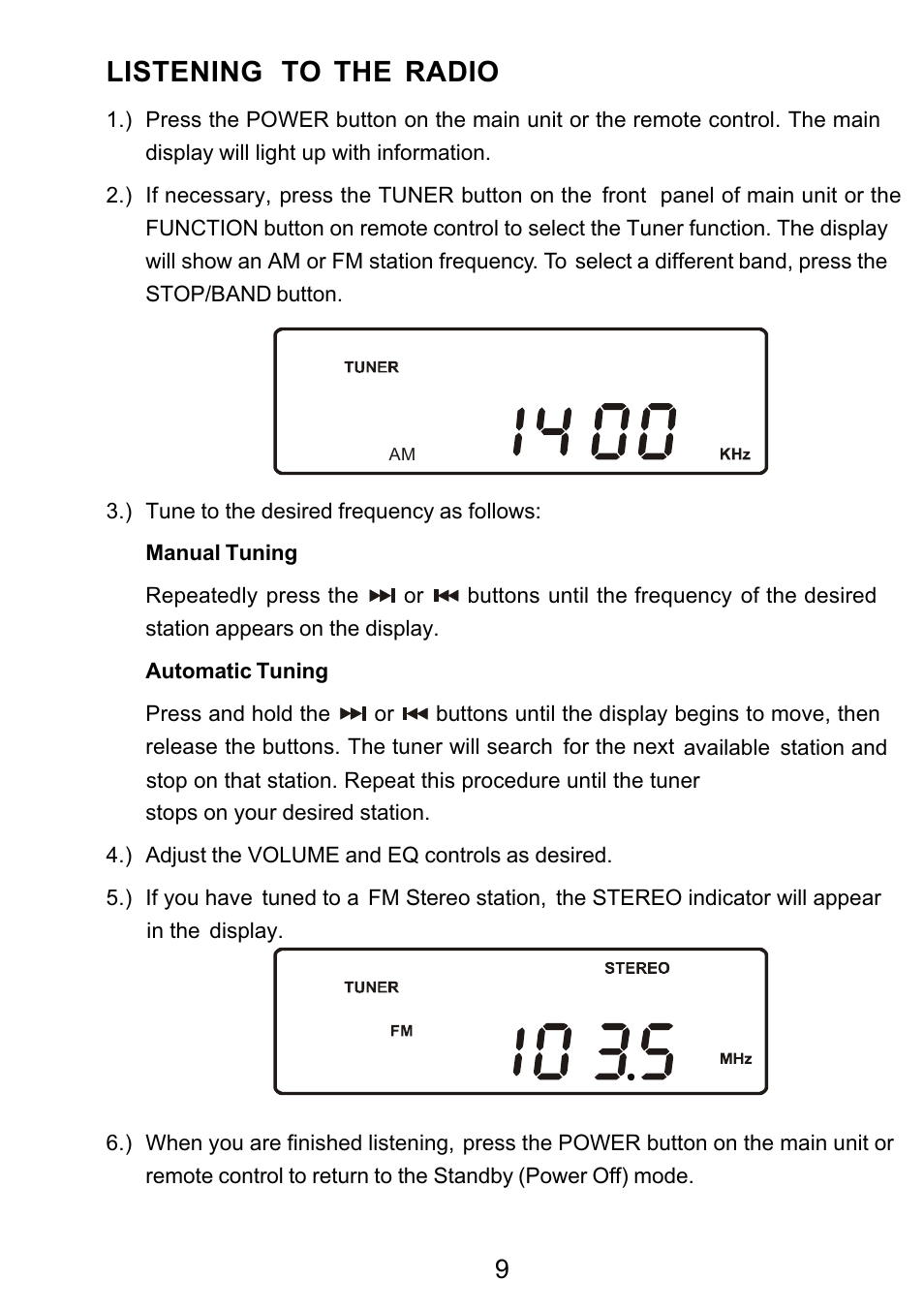Ò³ãæ 10, Listening to the radio | Curtis RCD3830 User Manual | Page 10 / 23