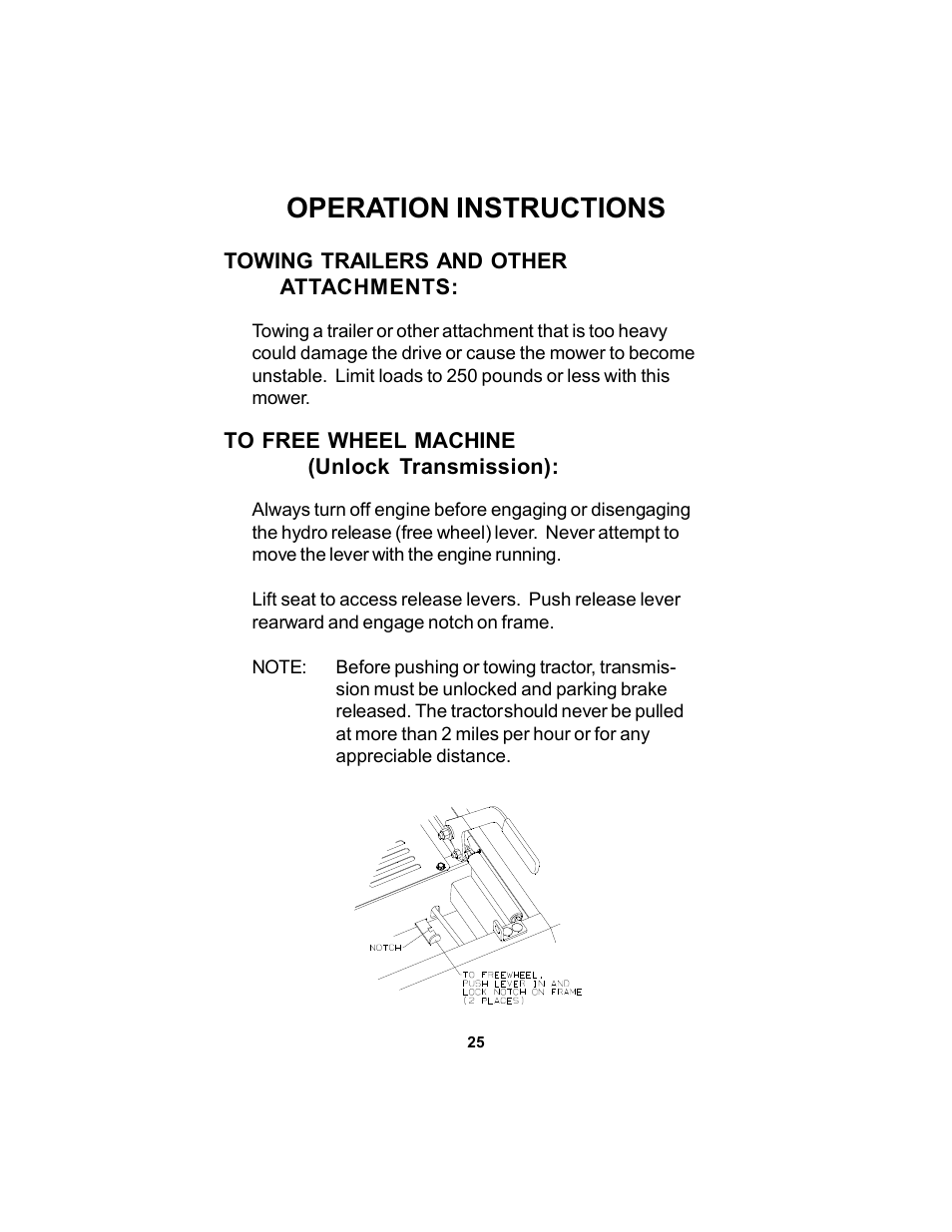 Operation instructions | Dixon Speedztr 36 User Manual | Page 25 / 52