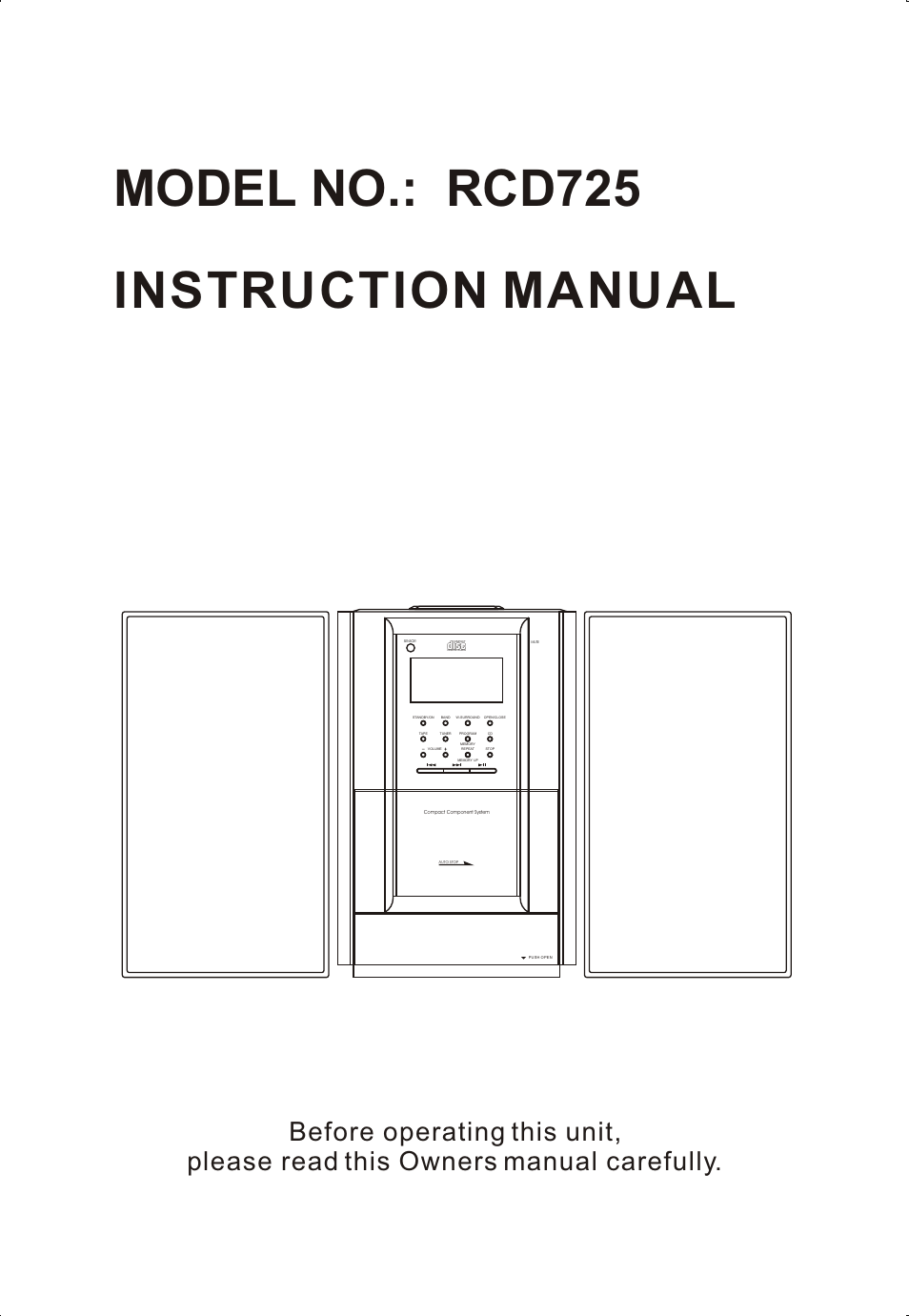 Curtis RCD725 User Manual | 17 pages