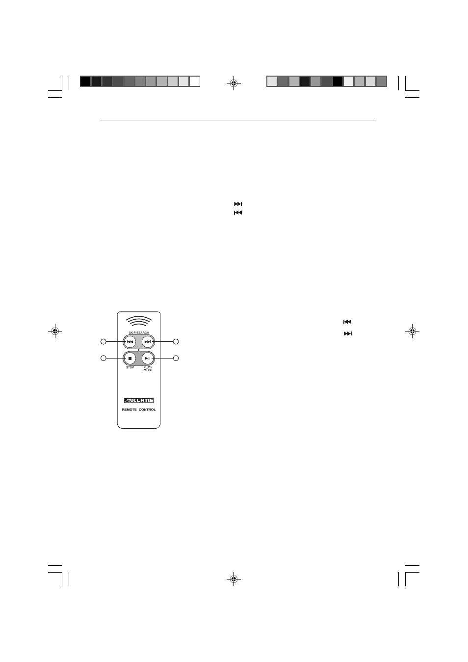 Ò³ãæ 8, Location of controls, Remote controls | Curtis RCD882 User Manual | Page 8 / 18