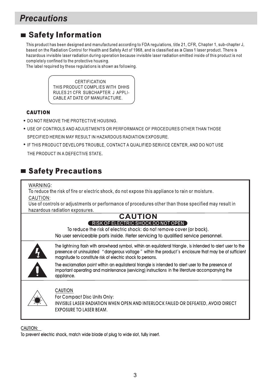 Ò³ãæ 4 | Curtis RCD817 User Manual | Page 4 / 11