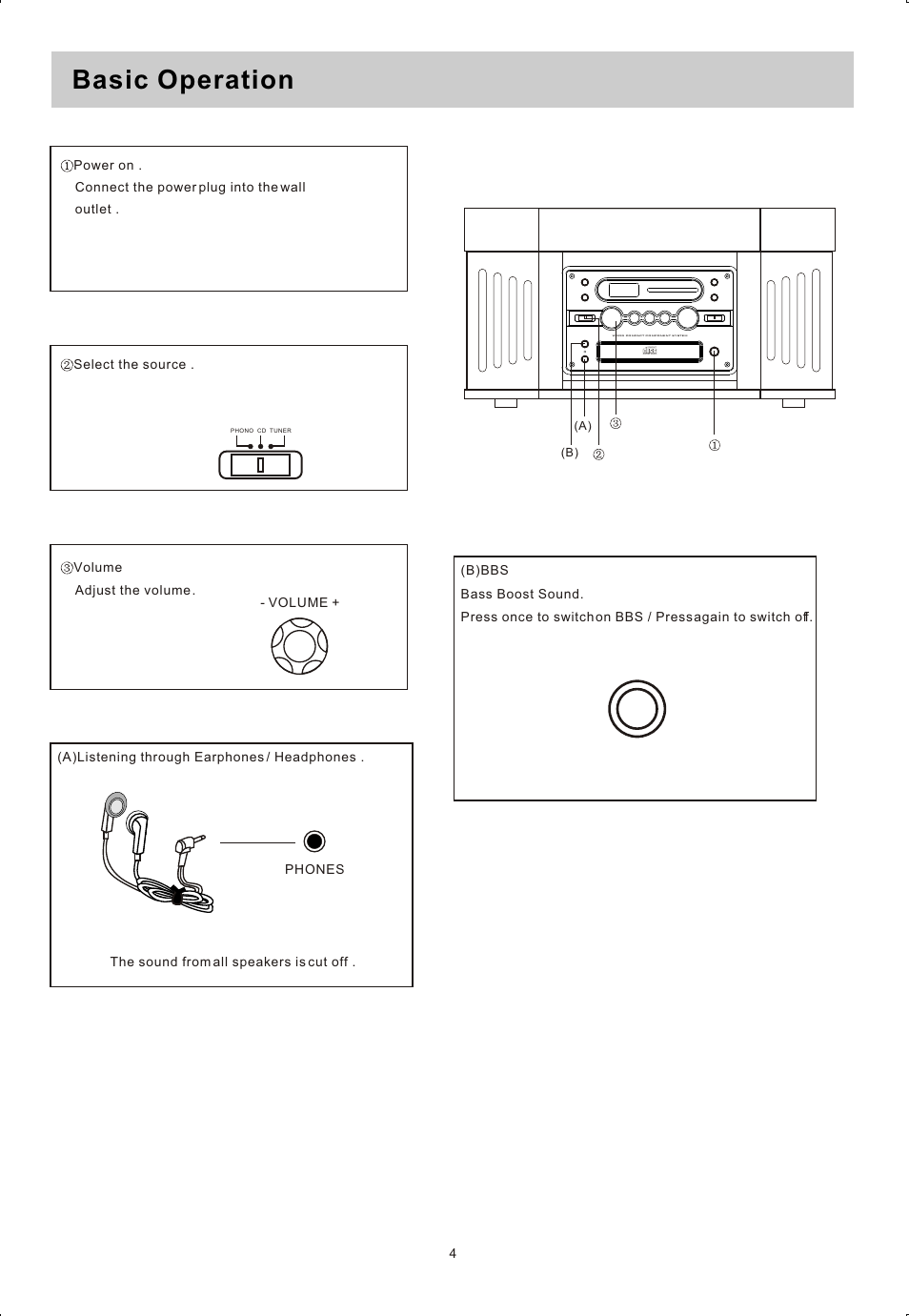 Ò³ãæ 5, Basic operation | Curtis RCD820 User Manual | Page 5 / 11