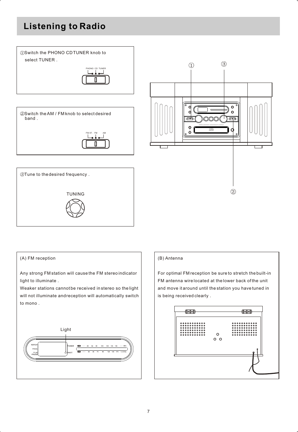 Ò³ãæ 8, Listening to radio | Curtis RCD820 User Manual | Page 8 / 11