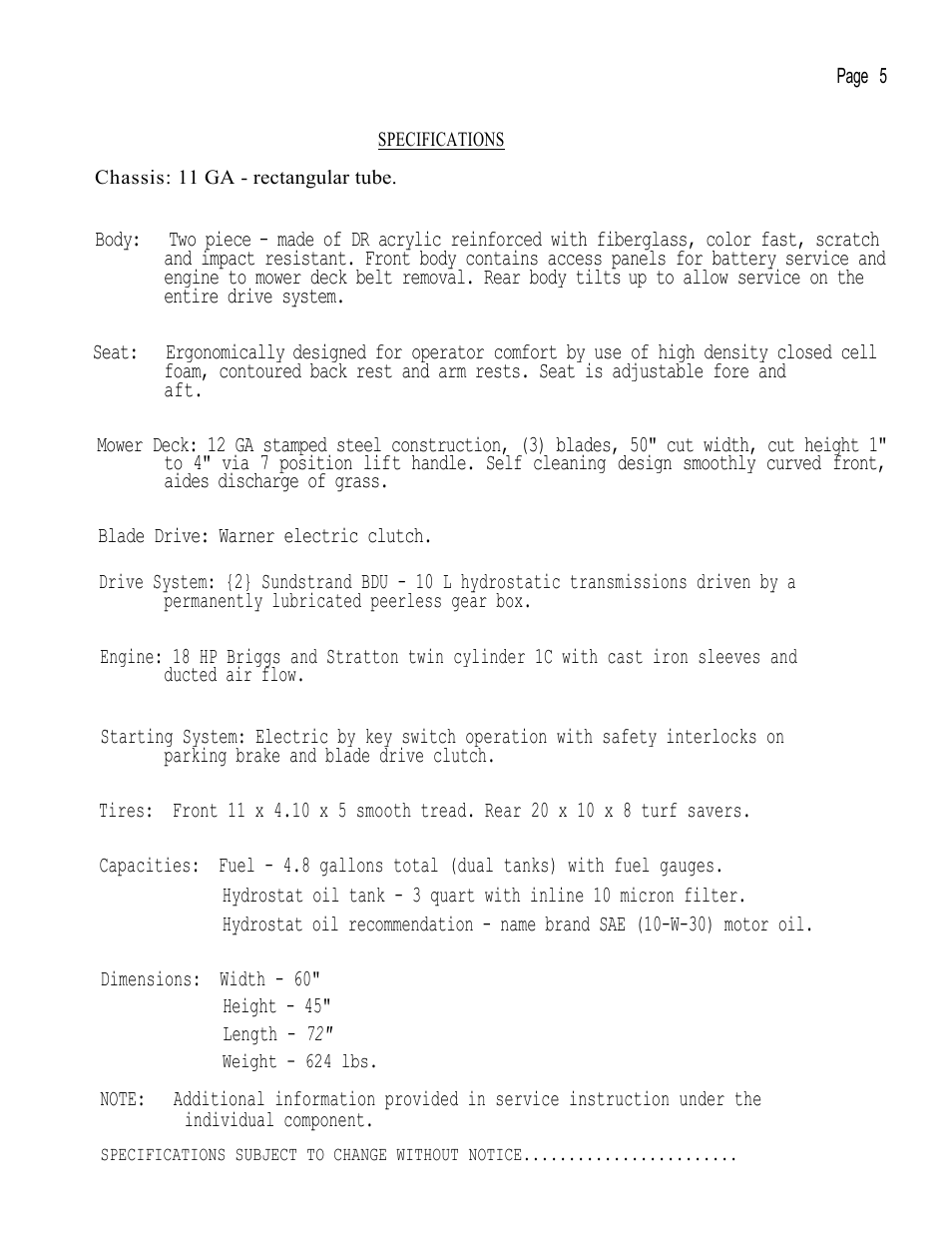 Dixon 501 User Manual | Page 8 / 35