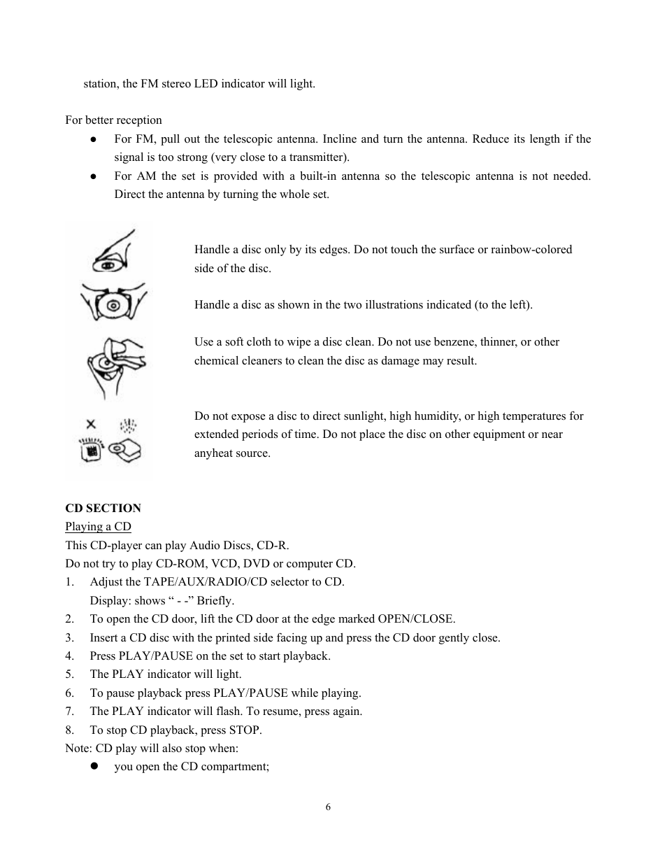 Curtis RCD951 User Manual | Page 6 / 10