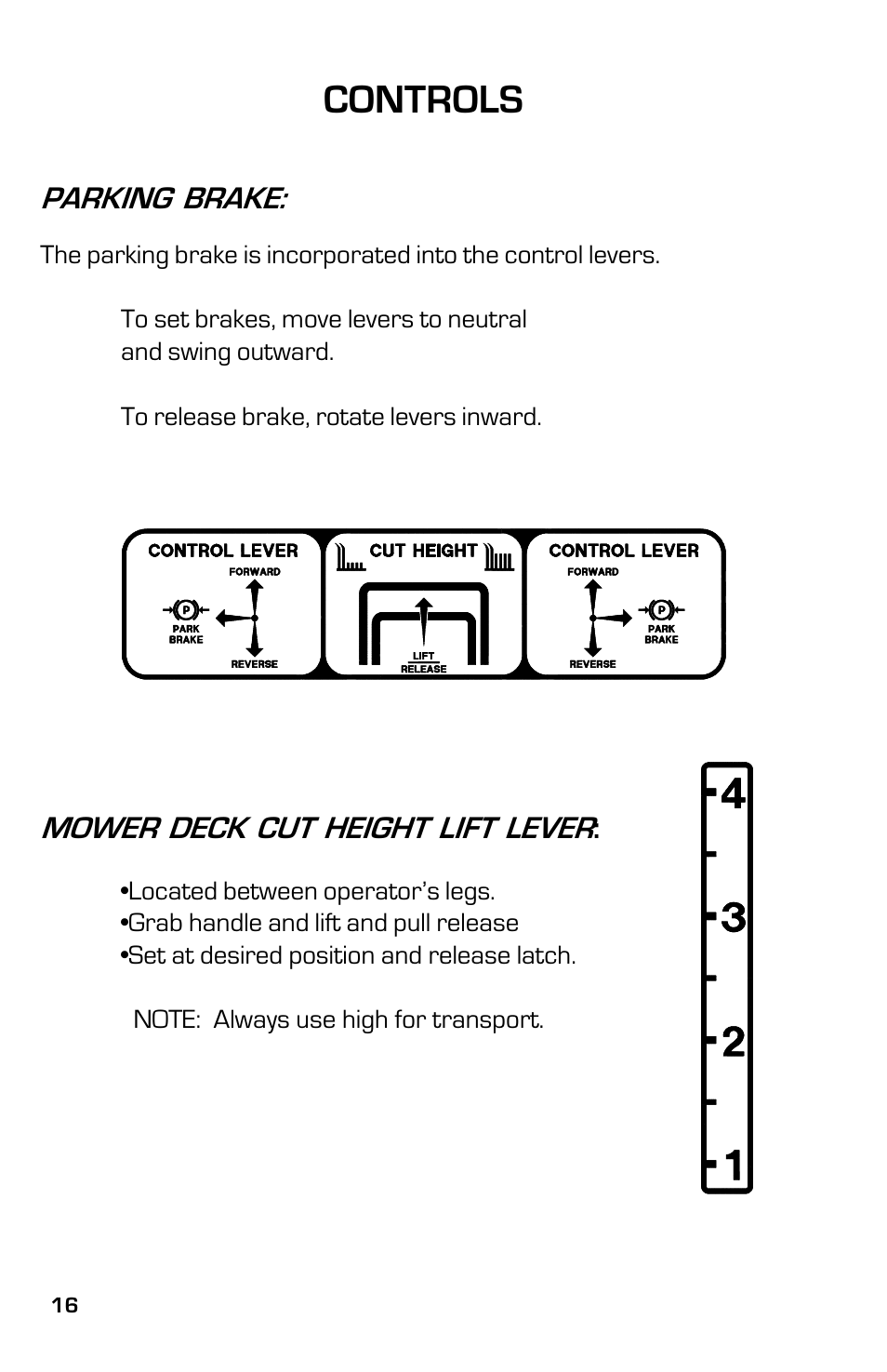 Controls | Dixon 13641-0802 User Manual | Page 16 / 44