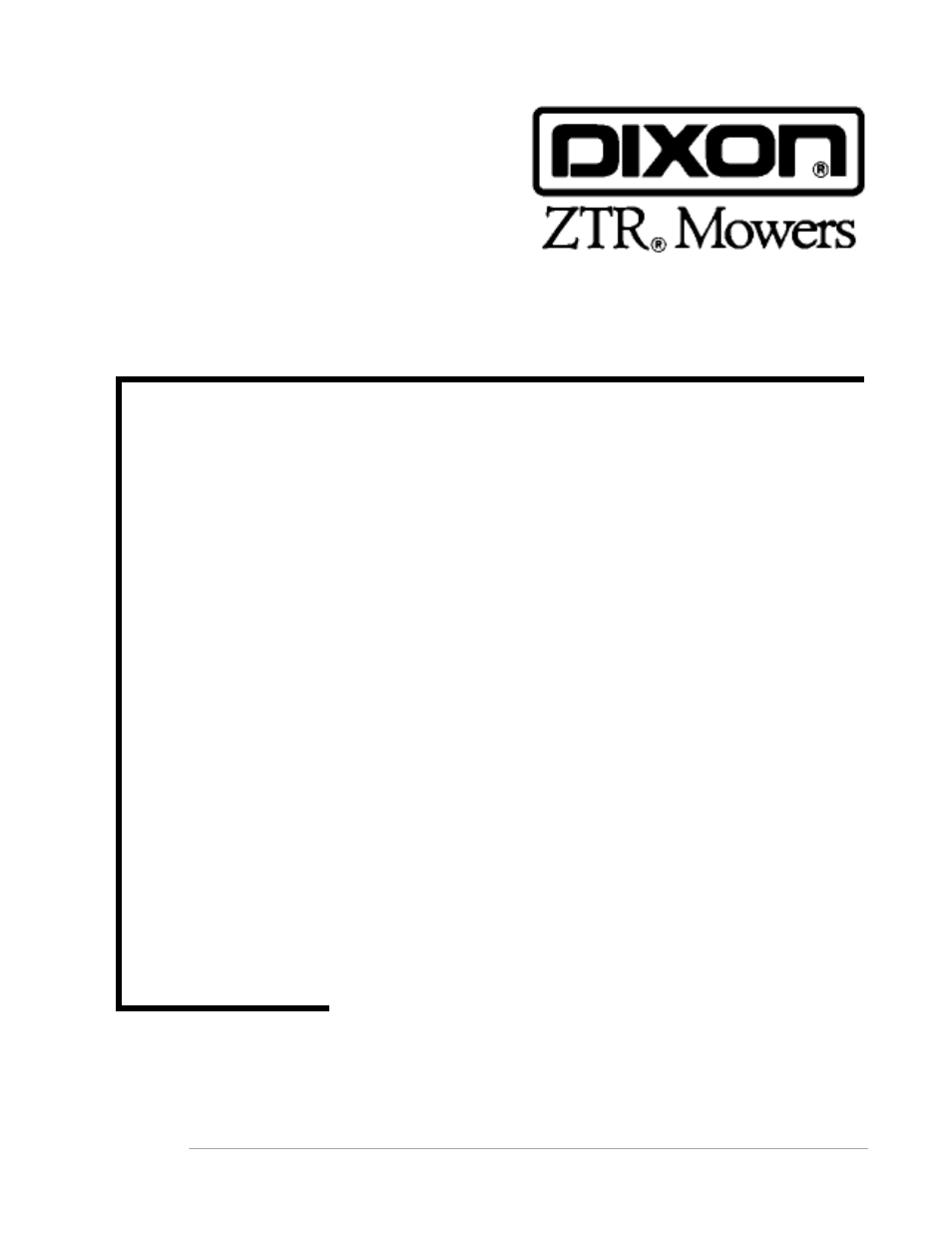 Dixon ZTR 5425 User Manual | 49 pages