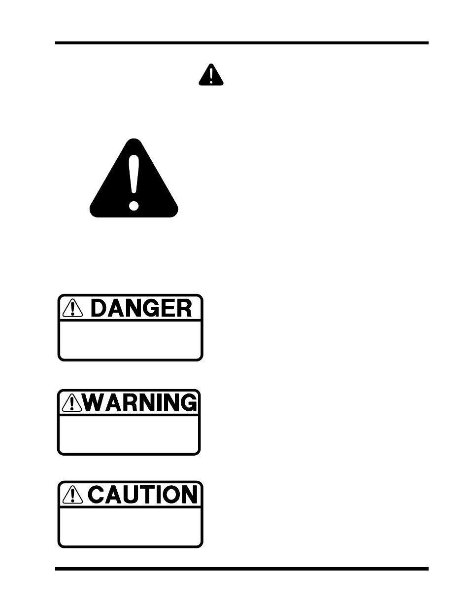 Safety, Safety alert symbol, Safety symbols | Be alert, Danger, Warning, Caution | Dixon ZTR 5425 User Manual | Page 5 / 49