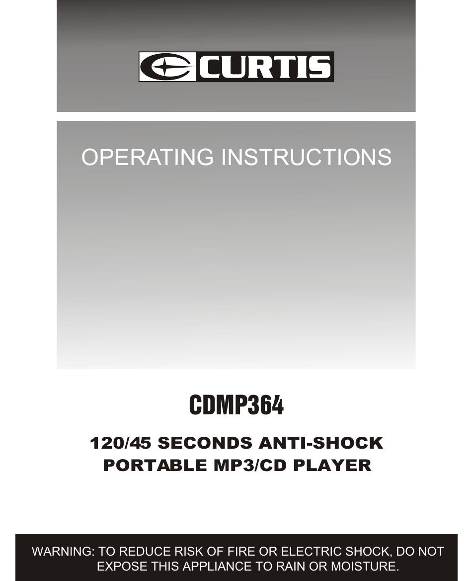 Curtis CDMP364 User Manual | 11 pages
