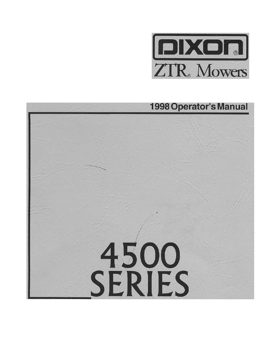 Dixon 1998 User Manual | 39 pages