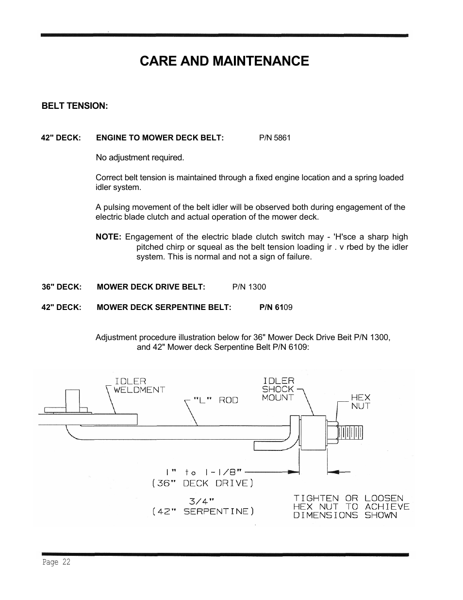 Care and maintenance | Dixon 1998 User Manual | Page 25 / 39