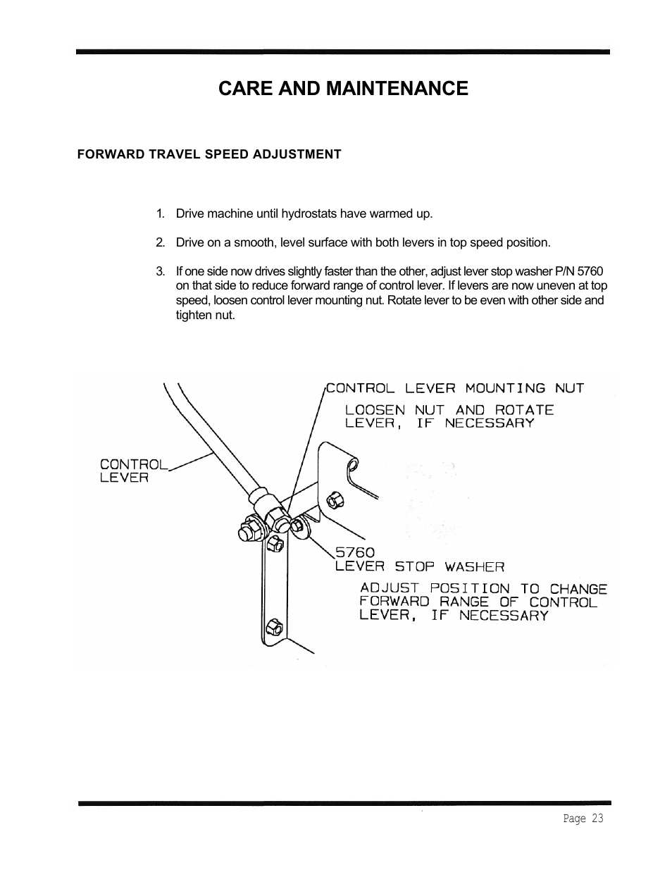 Care and maintenance | Dixon 1998 User Manual | Page 26 / 39