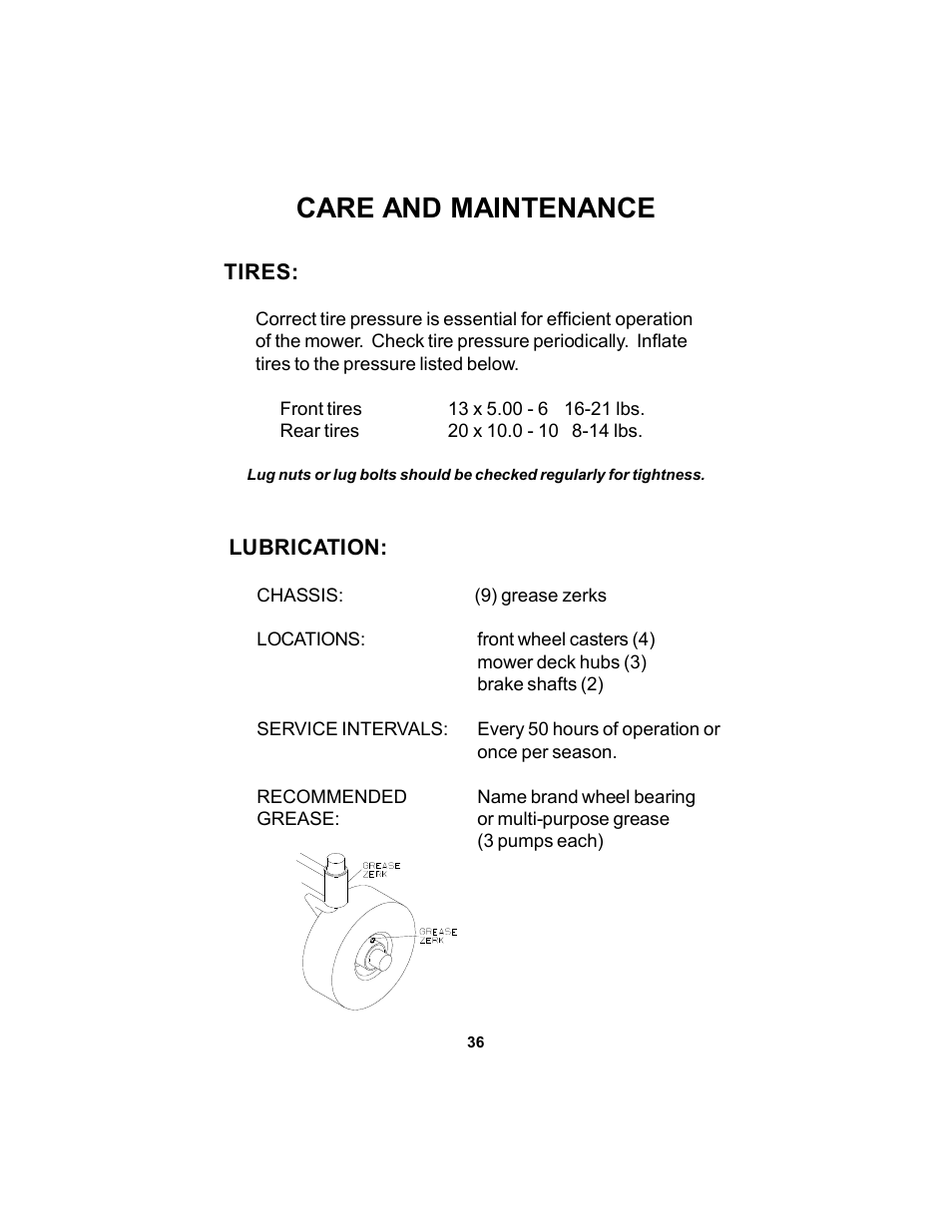 Care and maintenance | Dixon Mountain Kodiak 18124-106 User Manual | Page 36 / 52