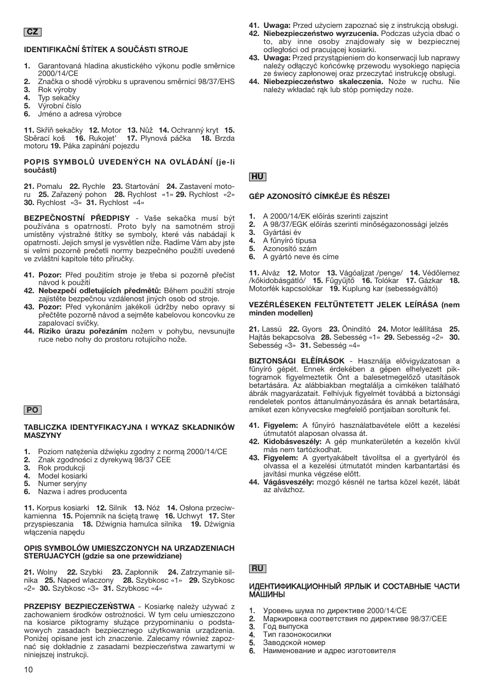 Dolmar PM-43 User Manual | Page 10 / 76