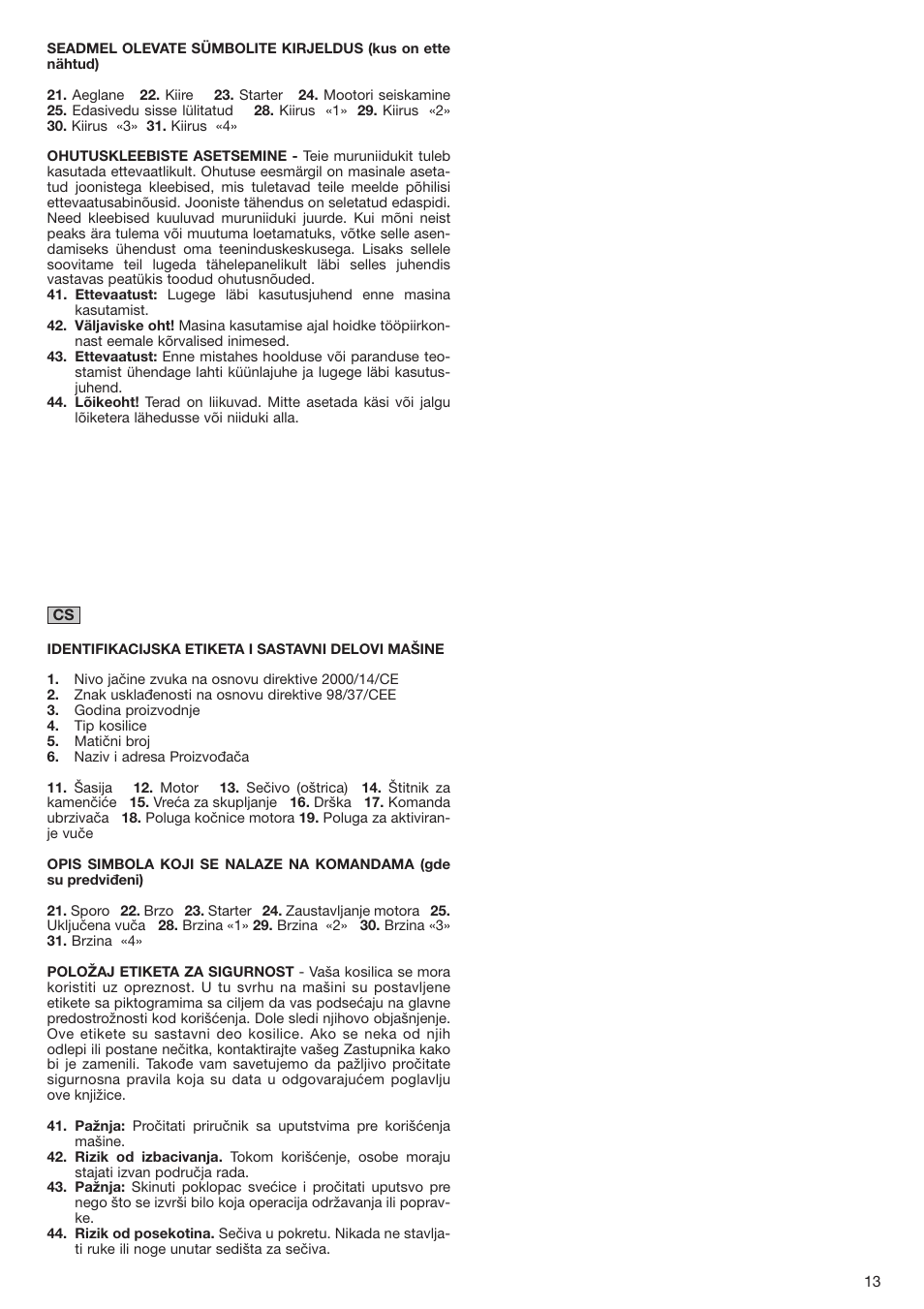 Dolmar PM-43 User Manual | Page 13 / 76