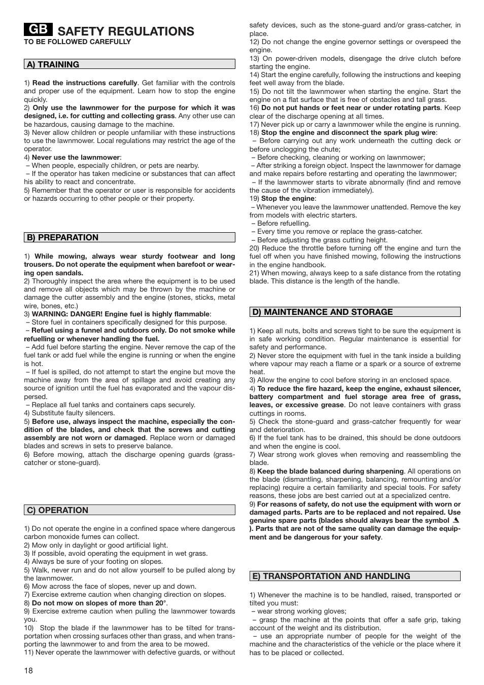 Safety regulations | Dolmar PM-43 User Manual | Page 18 / 76