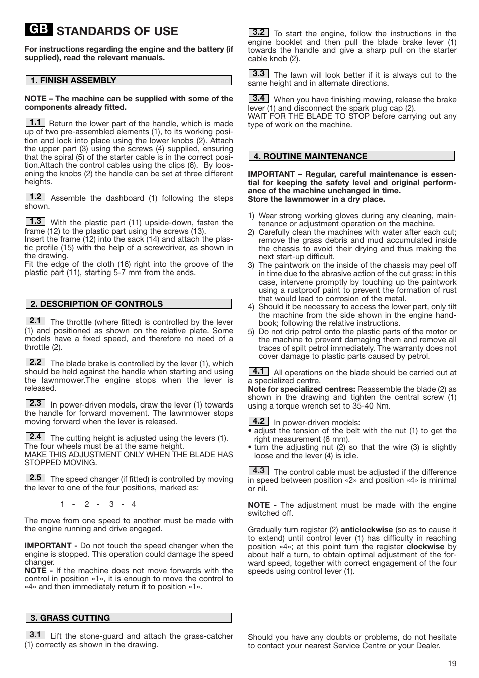 Standards of use | Dolmar PM-43 User Manual | Page 19 / 76