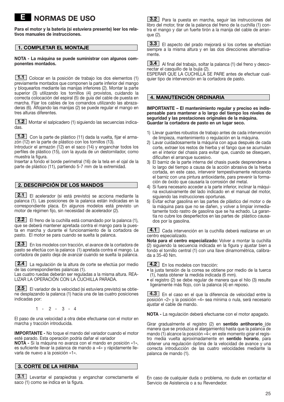 Normas de uso | Dolmar PM-43 User Manual | Page 25 / 76