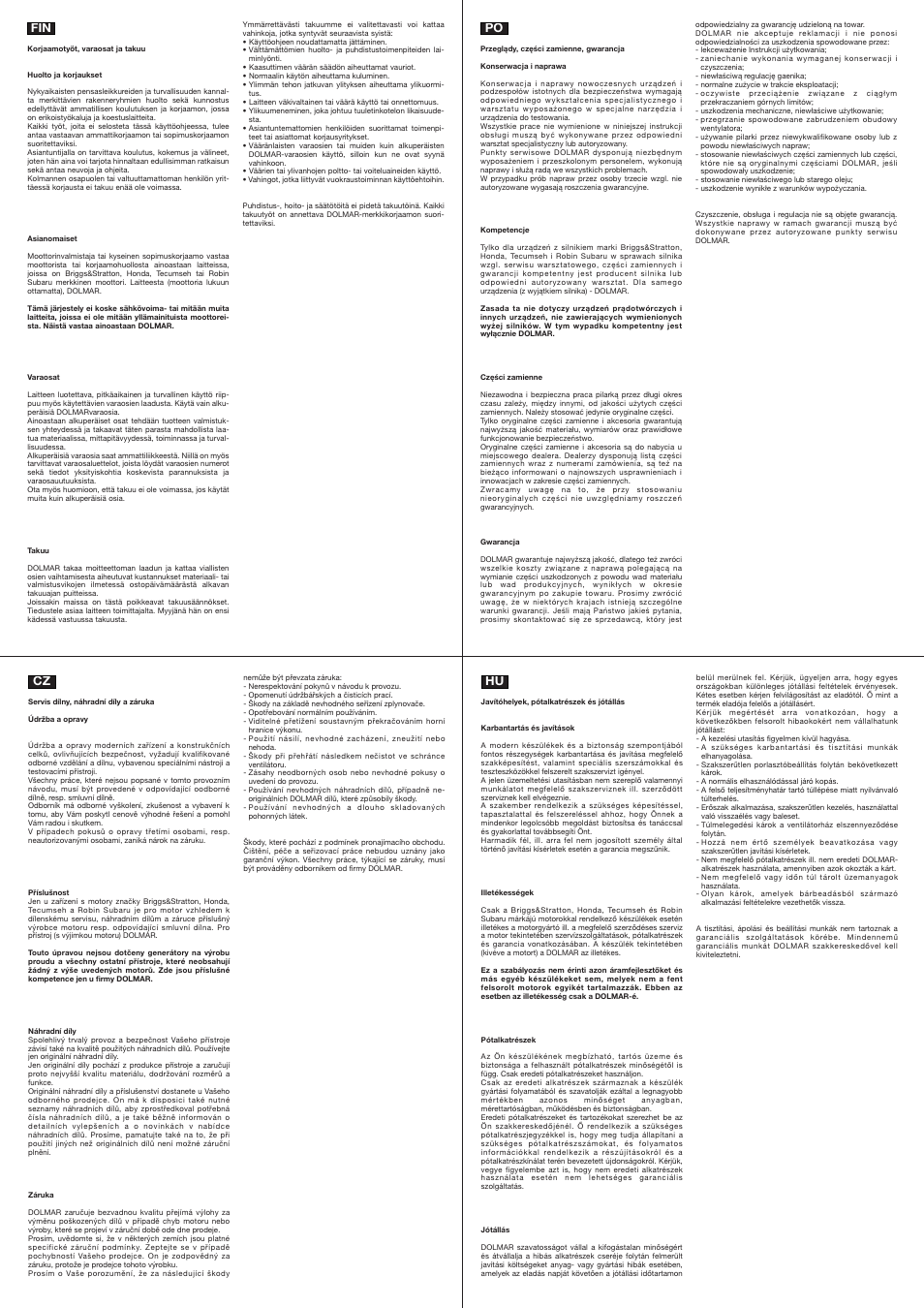 Dolmar PM-43 User Manual | Page 65 / 76