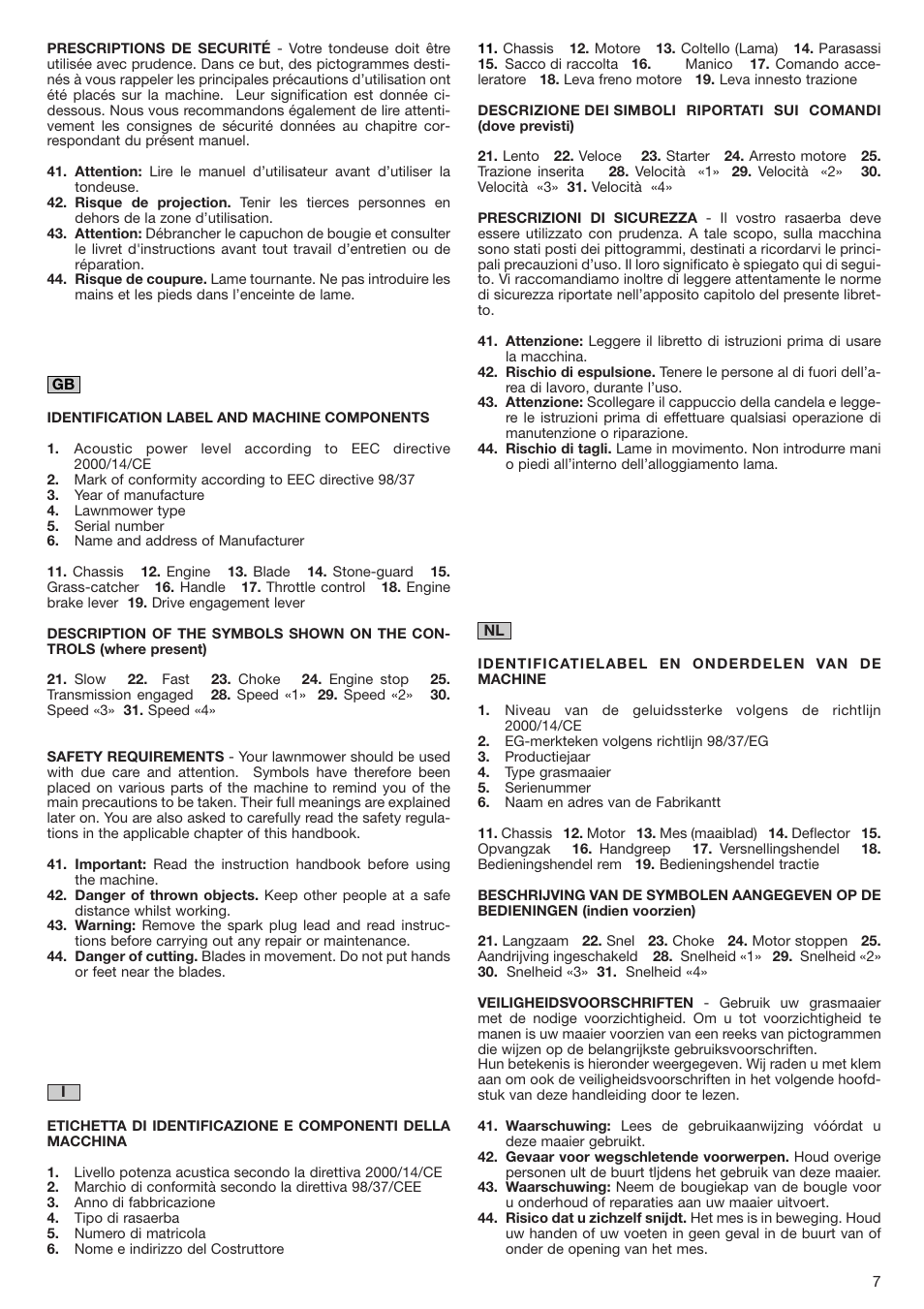 Dolmar PM-43 User Manual | Page 7 / 76