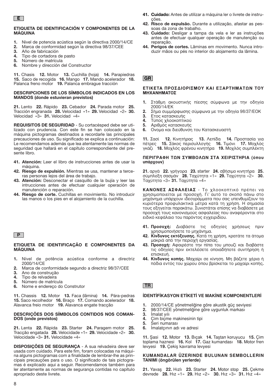 Dolmar PM-43 User Manual | Page 8 / 76