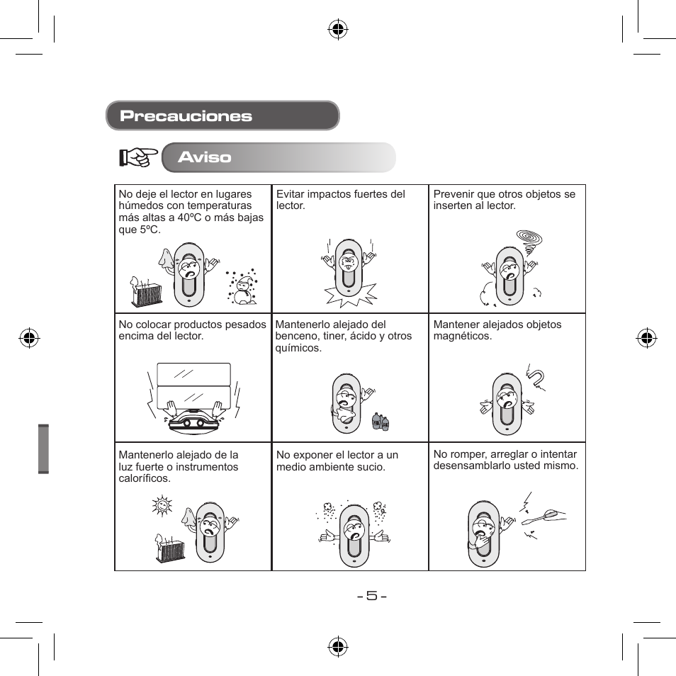 Precauciones aviso | Curtis MPS533 User Manual | Page 114 / 185