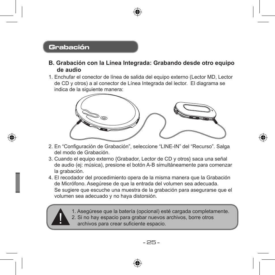 Grabación | Curtis MPS533 User Manual | Page 134 / 185