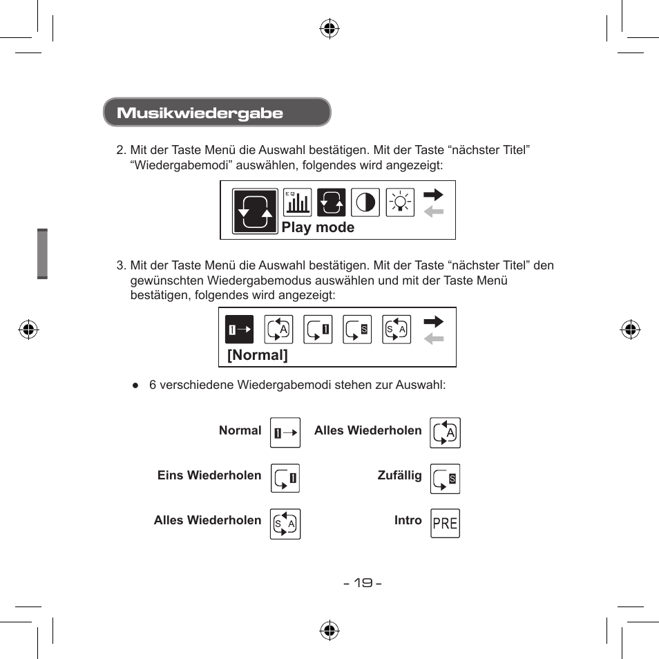Musikwiedergabe | Curtis MPS533 User Manual | Page 54 / 185