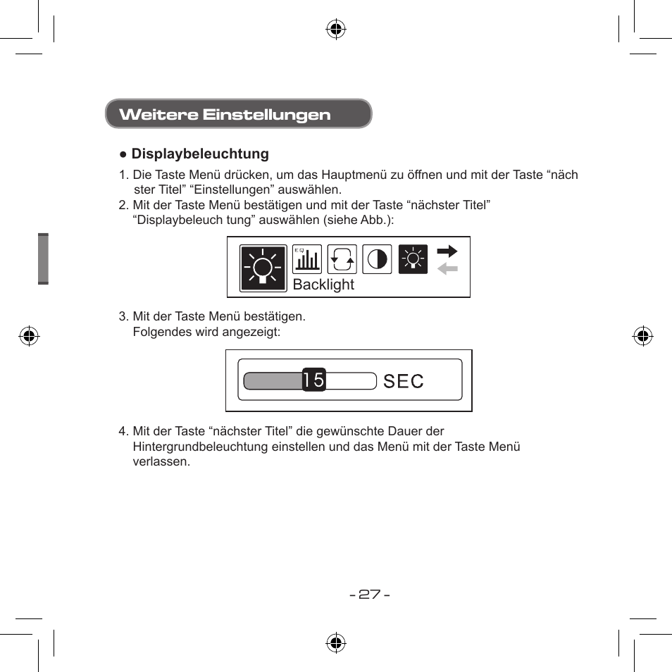 Weitere einstellungen | Curtis MPS533 User Manual | Page 62 / 185