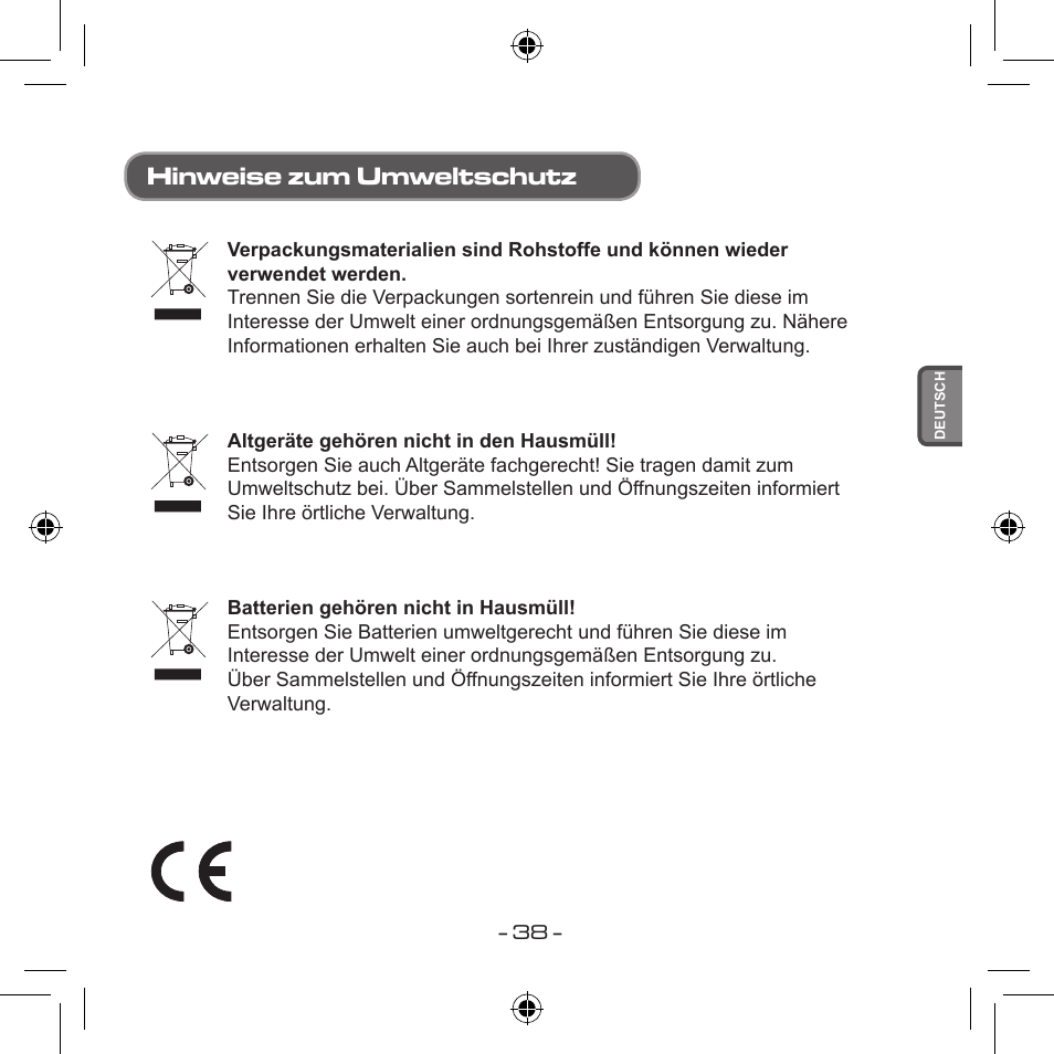 Hinweise zum umweltschutz | Curtis MPS533 User Manual | Page 73 / 185
