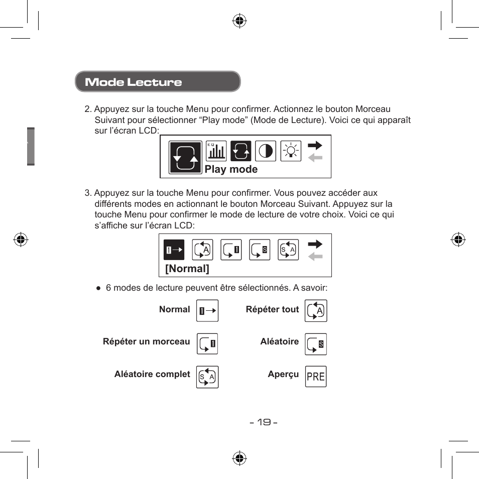 Mode lecture | Curtis MPS533 User Manual | Page 91 / 185