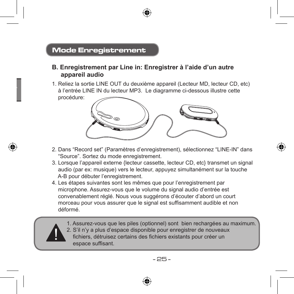 Mode enregistrement | Curtis MPS533 User Manual | Page 97 / 185