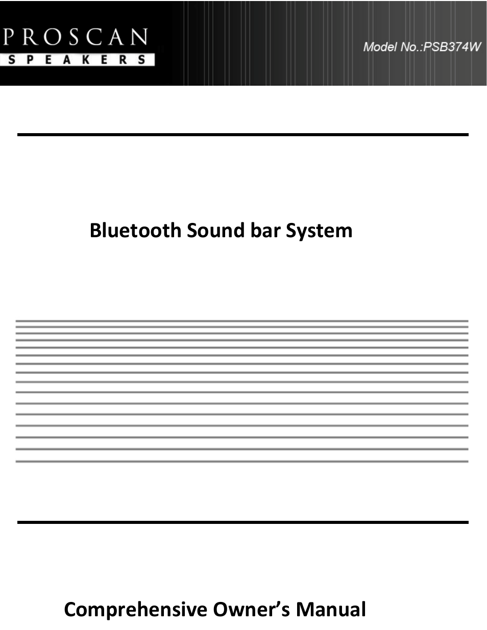 Curtis PSB374W User Manual | 7 pages